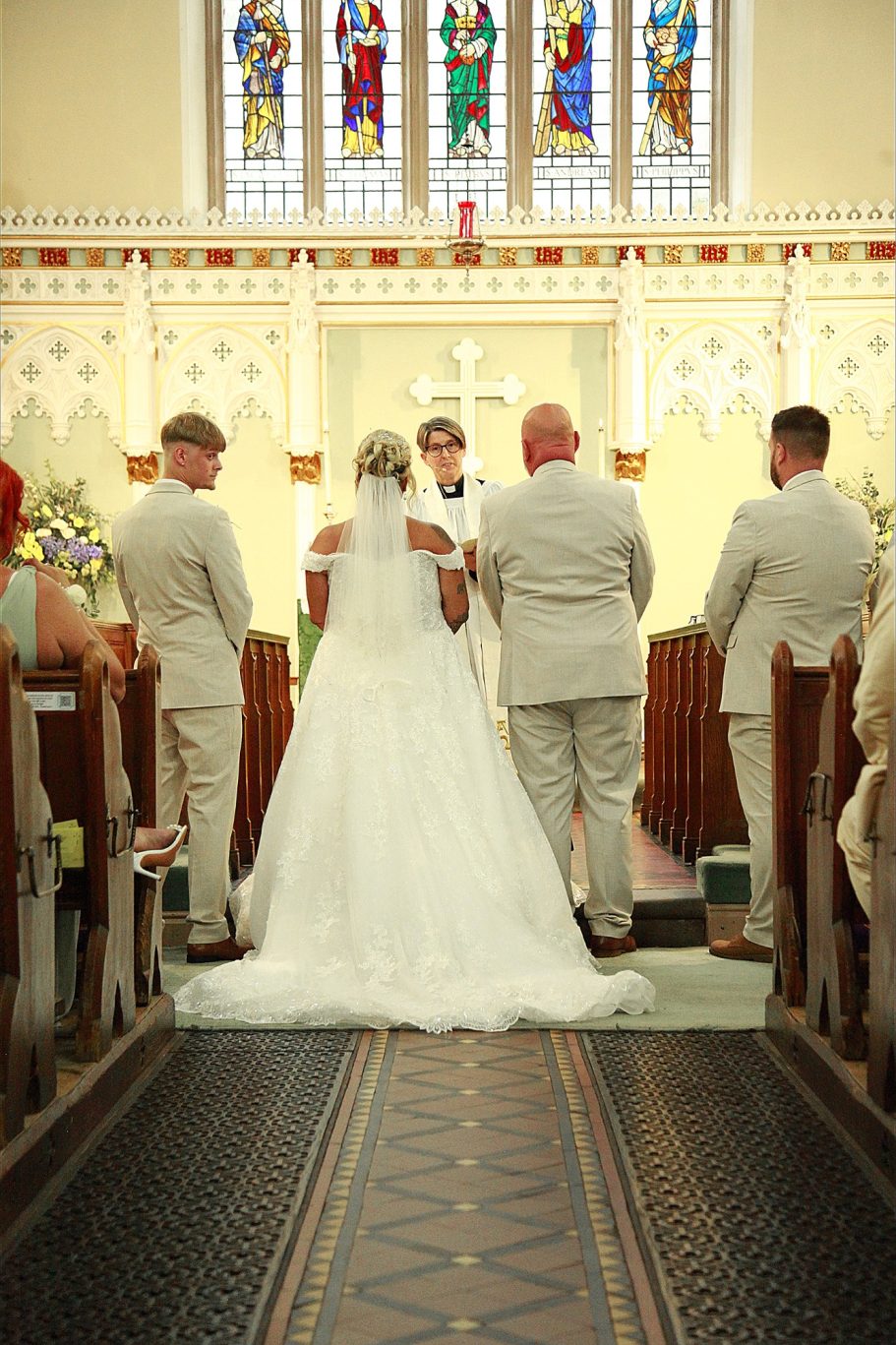 Wedding ceremony photography at All Saints Church Sedgley Photographed by Wolverhampton wedding photographer Sarah Ratcliffe