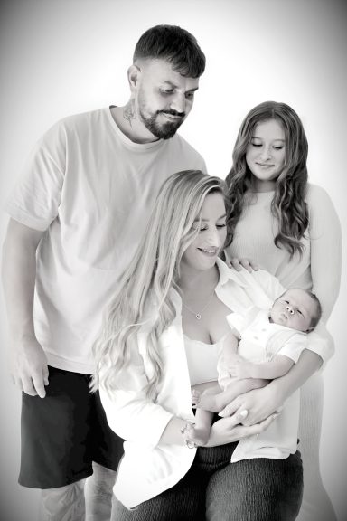 Family of 4 newborn, family photoshoot