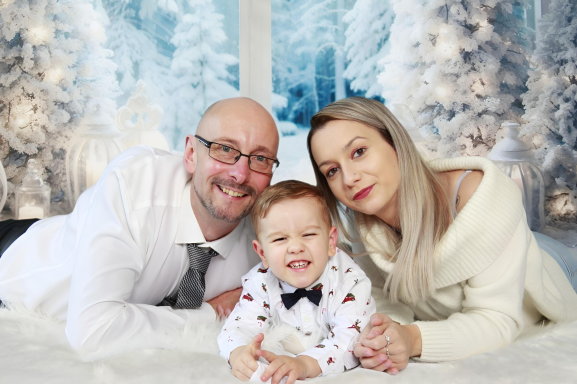 Parents with little boy family photoshoot