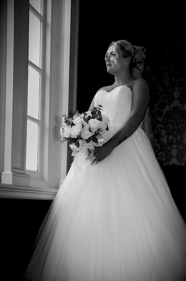 Bride before ceremony Brockencote Hall Hotel Stourbridge Photographed by Wolverhampton wedding photographer Sarah Ratcliffe
